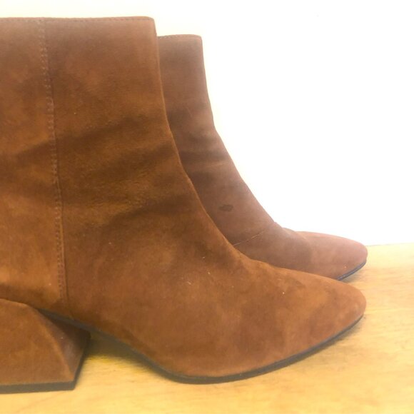 Vagabond Olivia Suede Boot in Caramel Brown - Picture 4 of 11